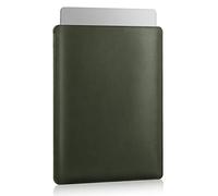 MoKo Housse d'Ordinateur Portable 14 Pouce Compatible avec MacBook Pro 14 inch M2 Max 2023/2021, Sacoche de Transport en PU Mince Léger pour Homme Femme, Vert Nuit