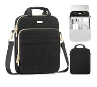 MoKo Housse Ordinateur Portable 15,6 Pouces Puffer, Sacoche Matelassée avec Poignée et Bandoulière, pour Mac Air 15" / Pro 14" M4/M3/M2 2025/2024/2023, Galaxy Tab S10 FE Ultra 14.8" 2025, Noir