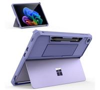 MoKo Housse pour Le Nouvel Microsoft Surface Pro 12" 2025 Sortie, Coque Protectrice Rugged All-in-One avec Porte-Stylo Arrière et Strap pour la Main, Compatible avec Le Clavier Type Cover, Violet