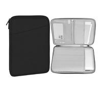 MoKo Housse pour Ordinateur Portable 13,3-14 Pouces, Convient au Nouveau Mac Air/Pro M4 de 13 Pouces, Mac Pro M3/M2/M1 de 14", MacAir M3/M2/M1 de 13", Sacoche de Protection avec Pochette, Noir