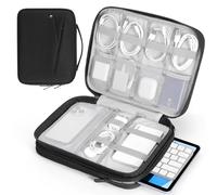 MoKo Housse pour Tablette 9-11 Pouce Compatible avec iPad Pro M4 & Air M2 2024, iPad 10th Gen 10,9/9/8 10,2, iPadAir 5/4th 10,9, Sacoche Double Couche avec Poignée Antidérapante, Noir