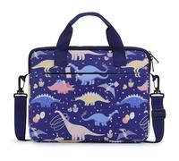MoKo Housse pour Tablette de 10-12,5 Pouce Compatible avec Fire HD 10 13th/11th Gen, Fire HD 8/7 Kids 2022, Sac à Bandoulière en Polyester avec Poignée pour 10/10.1 Inch Android 12/13, Dinosaure Bleu