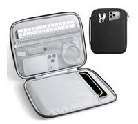 MoKo Housse Rembourrée pour Tablette 13 Pouces, Étui de Protection avec Poignée pour 13" New iPad Pro M5 & Air M3 2025,iPad Pro 12.9 M2&M1,Surface Laptop Go 12.4,Galaxy Tab S8+/S9+ 12.4, Noir