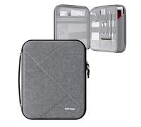 MoKo 13 Pouces Sacoche pour Tablette Compatible avec 13" iPad Air M3 2025, iPad Pro 13 M4/Air M2, Pro 12.9, Galaxy Tab S8+/S9+ 12.4,Sacoche pour iPad en EVA à Coque Dure avec Rangement, Gris