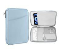 MoKo Housse Tablette 9-11" Compatible avec iPad Pro 11 M4 2024/11 Pouces iPad Air M2 2024/iPad 10e 10,9 2024/iPad Air 5/4 10,9, Galaxy Tab S9/S8/A8/A7 2022, Bleu Brumeux