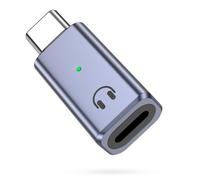 MoKo Lightning Auf USB-C Audio Adapter, USB C Auf Lightning Kopfhörer Adapter für iPhone Air 17 16 16e 15 Pro Max Plus, iPad Air/Pro, MacBook, Nicht zum Lade/Daten, Gris