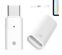MoKo 2 Pièces Adaptateurs de Charge pour Apple Pencil 1ère Gén, Adaptateur USB-C vers Apple Pencil + Connecteur Femelle vers Femelle, Adaptateur USB C Mâle vers Femelle pour iPad 10e Gén, Blanc