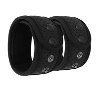 Moko Lot de 2 Brides de Cheville pour Trackers d'activité Fitbit & Garmin | Bande de Cheville en Néoprène Ajustable et Anti-transpirant pour Tracker de Fitness avec Poche en Maille, Noir