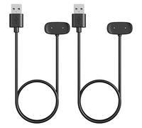 MoKo Lot de 2 Chargeur Compatible avec Amazfit Active/GTS 2/2e/2 Mini/4 Mini/GTR Mini/2/2e/Bip 5/5 Unity/3/3 Pro/Bip U/T-Rex Pro, Station de Charge Magnétique avec Câble de Chargement USB de 1M, Noir