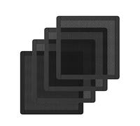 MoKo Lot de 4 Filtres de Ventilateur en PVC, 140 x 140mm Grille Anti-Poussière avec Cadre Magnétique, Filtres de Couverture de Ventilateur en Maille 0,5mm pour Refroidisseur Boîtier d'Ordinateur, Noir