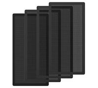 MoKo Lot de 4 Filtres de Ventilateur en PVC, 140 x 280mm Grille Anti-Poussière avec Cadre Magnétique, Filtres de Couverture de Ventilateur en Maille 0,5mm pour Refroidisseur Boîtier d'Ordinateur, Noir