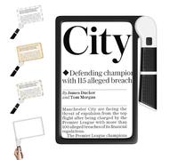 MoKo Loupe de Lecture 5X avec lumière - avec 48 LED et poignée Pliable - Lumière Froide et Chaude - 3 Modes d'éclairage - pour Personnes âgées - Lecture de pièces de Monnaie - Timbres - Artisanat -