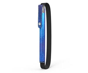 Moko Pencil Holder for Apple Pencil Pro, Apple Pencil 1st/2nd Generation, Apple Pencil (USB-C), PU Leather iPad Pencil Sleeve Pouch with Buckle & Elastic Band Attach to iPad Case,Blue Starry Sky