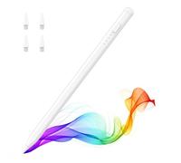 MoKo Pencil pour iPad (A16) 11e 10e 9e Gen, Stylet pour 2018-2025 Apple iPad 11-6, Mini 7-5, Air M3/M2 11"/13"/5/4/3, Pro M4 13"/12,9"/11" Sensibilité à L'Inclinaison,Chargement Rapide USB-C, Blanc