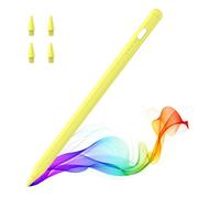 MoKo Pencil pour iPad (A16) 11e 10e 9e Gen, Stylet pour 2018-2025 Apple iPad 11-6, Mini 7-5, Air M3/M2 11"/13"/5/4/3, Pro M4 13"/12,9"/11" Sensibilité à L'Inclinaison,Chargement Rapide USB-C, Jaune