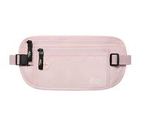 MoKo Pochette Ceinture de Voyage Sécurisée, Sac Banane de Sécurité avec Poche Secrète pour Hommes et Femmes, Sacoche de Cacher et Protéger, Paquet Imperméable avec l'ouverture d'écouteur, Rose