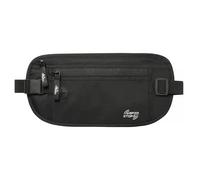 MoKo Pochette Ceinture de Voyage Sécurisée,Sac Banane de Sécurité avec Poche Secrète pour Hommes et Femmes,Sacoche de Cacher et Protéger,Paquet Imperméable avec l'ouverture d'écouteur- Noir