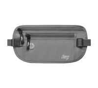 MoKo Pochette Ceinture de Voyage Sécurisée,Sac Banane de Sécurité avec Poche Secrète pour Hommes et Femmes,Sacoche de Cacher et Protéger,Paquet Imperméable avec l'ouverture d'écouteur- Gris