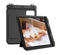 MoKo Pochette Étanche Tablette, Étui Imperméable avec Support Pliable Compatible avec iPad 9, iPad Air 5/4 10.9, iPad Pro 11, iPad 10.2, Galaxy Tab S6/S7, Tab A 10.1, Tab S 10.5, Jusqu'à 13" - Noir