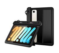 MoKo Pochette Étanche Tablette, Étui Imperméable avec Support Pliable Compatible avec iPad Mini 6/5/4/3, Galaxy Tab Pro 8.4, Tab S2/Tab E/Tab A 8.0 8.4, Fire HD 8/Fire 7, Jusqu'à 8,5 Pouces - Noir