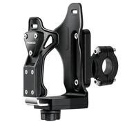 MoKo Porte-Gobelet pour Moto&VTT, Porte-Bouteille Universel Antivol pour Vélo, Guidon-Bouteille 4,8-9,1cm, Cage à Boisson Ajustable pour Bouteille d'Eau de Vélo Poussette Scooter Chaise Roulante, Noir