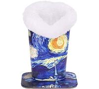 MoKo Porte-Lunettes Portable, Support de Rangement Magnétique Domestique pour Lunettes, Étui de Lunette Anti-Rayures Anti-poussière en Cuir PU avec Doublure en Velours Moderne, Nuit Étoilée