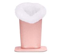 MoKo Porte-Lunettes Portable, Support de Rangement Magnétique Domestique pour Lunettes, Étui de Lunette Anti-Rayures Anti-poussière en Cuir PU avec Doublure en Velours Moderne, Or Rose