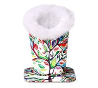 MoKo Porte-Lunettes, Velours Moderne Doublée en Peluche PU Cuir Magnétique Support de Protection, Anti-Rayures et Antipoussière Stand Case pour Lunettes et Lunettes de Soleil, Arbre Coloré