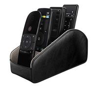 MoKo Porte Télécommande S'Adapté à TV/Smartphones, Support de Télécommandes, Titulaire de la Télécommande en Cuir pour Jusqu'à 5 Télécommandes - Noir