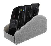 MoKo Porte Télécommande, Support de Télécommandes, Titulaire de la Télécommande en Cuir pour Jusqu'à 5 Télécommandes, S'Adapté à Apple TV/Smartphones, Gris Foncé