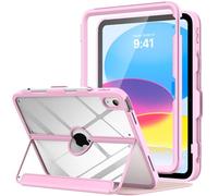 MoKo pour iPad 11 Pouces (A16) 11e Generation 2025/iPad 10e Generation 2022 10,9 Pouces, avec portecrayon, Protection d’écran intégrée, Dos Transparent, Support Multi-Angles, Nosegay