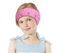 MoKo Protection Auditive Enfant en Néoprène, Bandeau Sport Élastique, Équipement Nautique, Âge 1-2, Taille S, Chapeau de Paille Rose Flamant