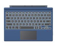 MoKo QWERTY Clavier Compatible avec Surface Pro 7+/ 7/6 /5e Gén (2017)/ 4/3/Pro LTE, Clavier Rétroéclairé Bluetooth 3.0 sans Fil avec Pivot Rotatif Tactile Slim, Batterie au Lithium Intégré, Indigo