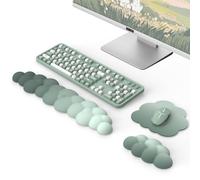 MoKo Repose-Poignets Ergonomique en Nuage, pour Clavier et Souris, Repose-Poignets en Nuage en Polyester Durable pour Clavier et Souris pour Bureau, Jeux, Ordinateur, Ordinateur Portable, Vert