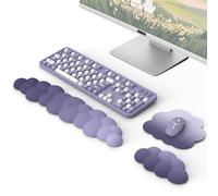 MoKo Repose-Poignets Ergonomique en Nuage, pour Clavier et Souris, Repose-Poignets en Nuage en Polyester Durable pour Clavier et Souris pour Bureau, Jeux, Ordinateur, Ordinateur Portable, Violet