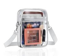 MoKo Sac à Bandoulière Transparent en PVC, réglable, gris et clair