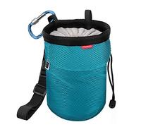 MoKo Sac à Magnésie, Sac à Magnésie d'escalade Professionnel avec Ceinture Réglable et Poche Arrière Zippée, Sac de Sport de Musculation pour Haltérophilie/Gymnastique/Alpinisme - Bleu Clair