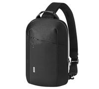 MoKo Sac Bandoulière EDC Compact Sacoche Poitrine pour iPad Pro 11” M4/Air M3, Étui de Transport de Voyage Protecteur avec 8 Fentes pour Cartes de Jeu pour Switch 2/OLED/Steam Deck/Rog Ally X, Noir