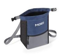 MoKo Sac à Magnésie pour l'escalade, Sac à Magnétisme et Poche à Fermeture éclair, Seau à Magnétisme pour L'haltérophilie, l'escalade, la Gymnastique et Le Fitness, Bleu