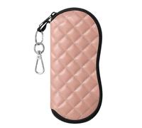 MoKo Sac Souple de Lunettes de Soleil, [Ultra léger] Néoprène Housse de Stockage des Lunettes avec Clip de Ceinture pour Lunettes, Sacoche de Transport pour Clés, Crayons, Cartes - Modèle Diamant Rose