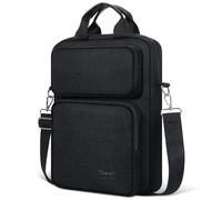 MoKo Sacoche pour Tablette 13 Pouces Compatible iPad Air M3 13, iPad Pro 12,9/11, Galaxy Tab S9+ 12,4, Surface Pro 12,3, avec Poignée, Bandoulière Amovible et 3 Compartiments de Rangement, Noir
