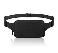 MoKo Sacs Banane Running, Ceinture de Course Universelle pour Femme et Homme, Sac de Sport en Nylon avec Bandoulière Réglable, Pochette Ceinture de Voyage Sécurisée pour Course Cyclisme Randonnée,Noir