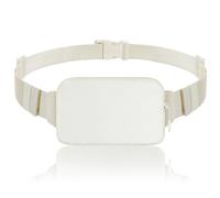 MoKo Sacs Banane Running, Ceinture de Course Universelle pour Femme & Homme, Sac de Sport en Nylon avec Bandoulière Réglable, Pochette Ceinture de Voyage Sécurisée pour Course Cyclisme Randonnée,Beige