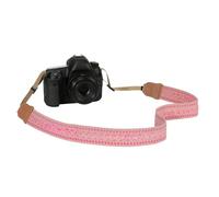 MoKo Sangle pour Appareil Photo, Jolie Sangle Tissée en Coton, Sangles Réglables pour le Cou et L'épaule pour Caméscopes & Jumelles, Adaptée aux Appareils Photo Numériques Canon/Fuji/Minolta, Rose