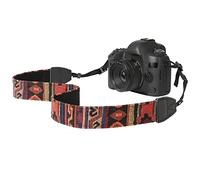 MoKo Sangle pour Caméra, Ceinture de Cou en Toile de Coton Tressée avec Bandoulière Réglable pour Tous Les Appareils Photo Numériques DSLR Canon, Fuji, Nikon, Olympus, Pentax, Sony, Orange Foncé
