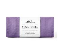MoKo Serviette de Hot Yoga, 74,4"×27,3" Serviette de Tapis de Yoga Antidérapante avec Points d'Adhérence et Poches de Coin pour Pilates, Fitness, Méditation, Couverture de Plage, Taro Violet, 1 Paquet
