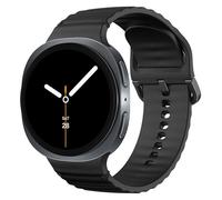 MoKo Silicone Bracelet montre Samsung Galaxy Watch 8 Bracelet 40mm 44mm/Galaxy Watch 8 Classic 46mm, Sport Strap Souple et Imperméable pour Homme Femme, Noir