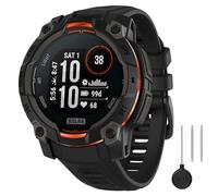 MoKo Sport Bracelet en Caoutchouc Compatible with Garmin Instinct 3 Solar 45mm/Instinct 3 Amoled 45mm, Bracelet de Montre Léger Résistant à L'eau Remplacement Réglable, Noir Nuit