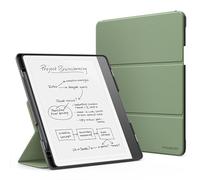 MoKo Stand Case for Kindle Scribe (Modèle 2024/2022) Étui en Cuir de Qualité Supérieure avec Porte-Stylo, Veille/réveil Automatique pour Amazon Kindle Scribe 2024 de 10,2 Pouces, Céladon