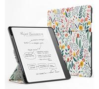 MoKo Stand Case for Kindle Scribe (Modèle 2024/2022) Étui en Cuir de Qualité Supérieure avec Porte-Stylo, Veille/réveil Automatique pour Amazon Kindle Scribe 2024 de 10,2 Pouces, Fleur